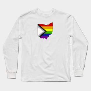 Progress pride flag - Ohio Long Sleeve T-Shirt